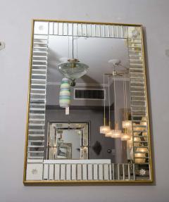 Custom Clear Mirror in Mirror Baguettes and Gold Leaf Frame - 3113379