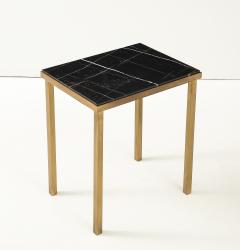 Custom Cocktail Table with Black Marble and Brass Base - 4349060