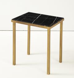 Custom Cocktail Table with Black Marble and Brass Base - 4349062