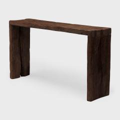 Custom Coffee Reclaimed Elm Waterfall Table - 4175958