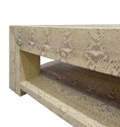 Custom Design Coffee Table Covered In Beige Python ca 2012 - 1424043