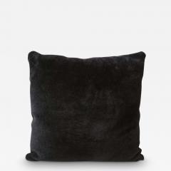 Custom Double Sided Merino Shearling Pillow in Black Color - 3143904
