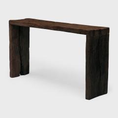 Custom Espresso Reclaimed Elm Waterfall Table - 4175964
