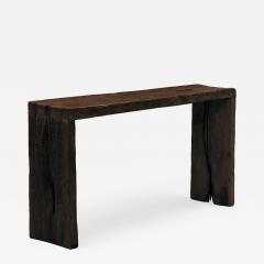 Custom Espresso Reclaimed Elm Waterfall Table - 4178842