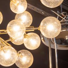 Custom Exclusive Polished Brass Murano Glass Molecular Snowflake Chandelier - 1560406
