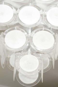 Custom Flush Mount White Murano Disc Lighting Fixture in the Manner of Vistosi - 3106272