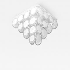 Custom Flush Mount White Murano Disc Lighting Fixture in the Manner of Vistosi - 3116129