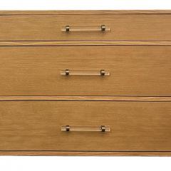 Custom Four Drawer Oak and Acrylic Panel Desk - 4265064