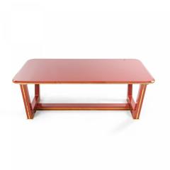 Custom French 1940s Style Red Lacquered Coffee Table - 4630956
