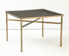 Custom Game Table Terrazzo Top With Brass Base - 4349072