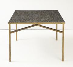 Custom Game Table Terrazzo Top With Brass Base - 4349075
