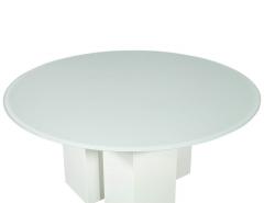 Custom Geometric Base Glass Top Dining Table - 1997750