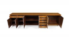 Custom German Burlwood and Steel Credenza - 239877