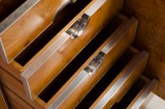 Custom German Burlwood and Steel Credenza - 239879