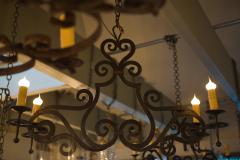 Custom Hand Forged Iron Four Light Hamilton Fixture - 2255059