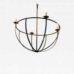 Custom Hand Forged Round Iron Pike Chandelier - 1793857