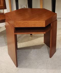Custom Hexagonal Oak End Table - 4410959