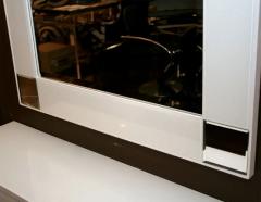 Custom High Style Modern White Glass Mirror - 3096596