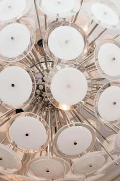 Custom Large White Murano Glass Disc Sputnik Chandelier - 3121225