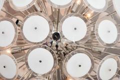 Custom Large White Murano Glass Disc Sputnik Chandelier - 3121226