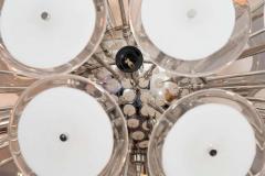 Custom Large White Murano Glass Disc Sputnik Chandelier - 3121227