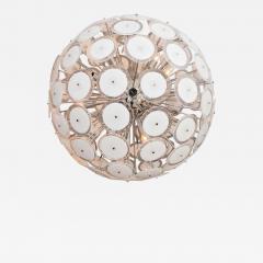 Custom Large White Murano Glass Disc Sputnik Chandelier - 3124046