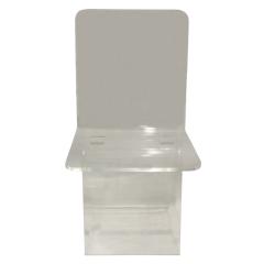 Custom Lucite Vanity with Tortishell Lucite Drawer and Chair 1970s - 618693