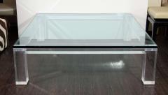 Custom Lucite and Glass Coffee Table - 4530970