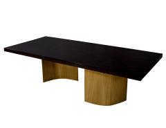 Custom Macassar Dining Table with Brass Bases - 1997697