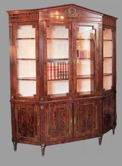 Custom Made Maison Jansen Rosewood Breakfront Bookcase - 2934420