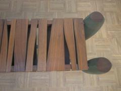 Custom Made Modern Slat Bench - 1155050