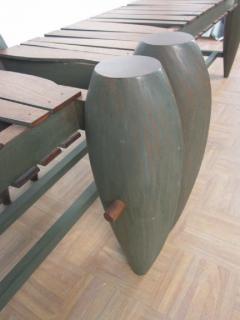 Custom Made Modern Slat Bench - 1155052