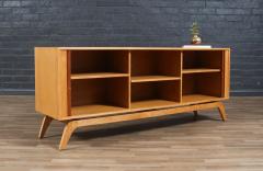 Custom Made Teak Oak Tambour Door Credenza by Danish Modern LA - 4291542