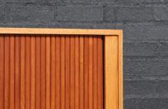 Custom Made Teak Oak Tambour Door Credenza by Danish Modern LA - 4291546