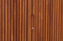Custom Made Teak Oak Tambour Door Credenza by Danish Modern LA - 4291548
