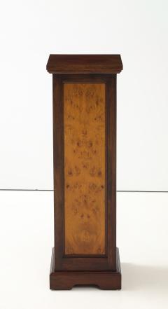 Custom Made Walnut And Burl wood Pedestal - 4716148