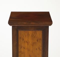 Custom Made Walnut And Burl wood Pedestal - 4716155