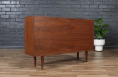 Custom Made Walnut Bookcase w Glass Doors by Danish Modern LA - 4099330