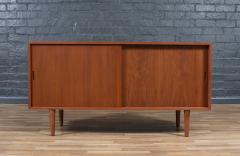 Custom Made Walnut Credenza w Sliding Doors by Danish Modern LA - 4112709