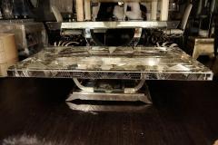 Custom Majestic French Art Deco Style Mirrored Table - 3096710