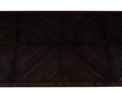 Custom Modern Dining Table Macassar Diamond Pattern Top - 1997690