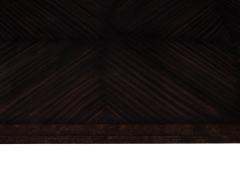 Custom Modern Dining Table Macassar Diamond Pattern Top - 1997691