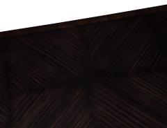Custom Modern Dining Table Macassar Diamond Pattern Top - 1997692