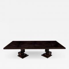 Custom Modern Dining Table Macassar Diamond Pattern Top - 2002195