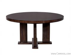Custom Modern Round Macassar Dining Table - 1995024