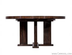 Custom Modern Round Macassar Dining Table - 1995025