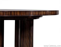 Custom Modern Round Macassar Dining Table - 1995026