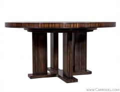 Custom Modern Round Macassar Dining Table - 1995027