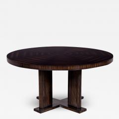 Custom Modern Round Macassar Dining Table - 2002159