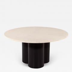 Custom Modern Round Oak Dining Table Washed Finish - 2552410